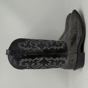🇺🇸 J Chisholm ostrich leg cowboy boots 10.5EE